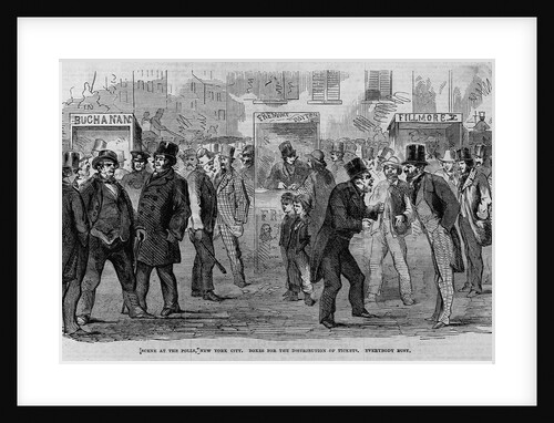 Scene at the Polls, New York City. Boxes for the Distribution of Tickets. Everybody Busy by Anonymous