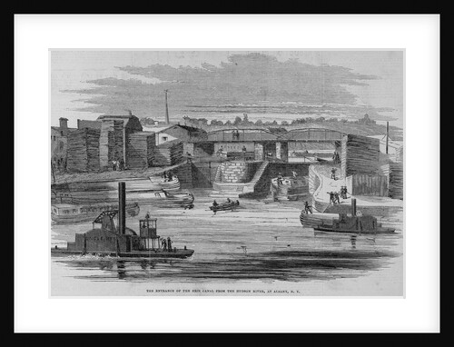 The Entrance of the Erie Canal From the Hudson River, at Albany, N. Y by Anonymous