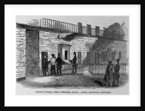Ground Floor, First Corridor Above. Clerk Receiving Prisoner by Anonymous