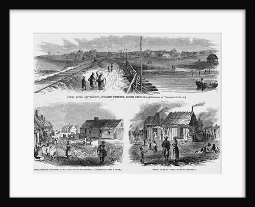 Trent River Settlement, Opposite Newbern, North Carolina. School-House and Chapel at Trent River Se by Anonymous
