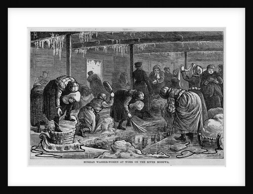 Russian Washer-Women at Work on the River Moskwa by Anonymous