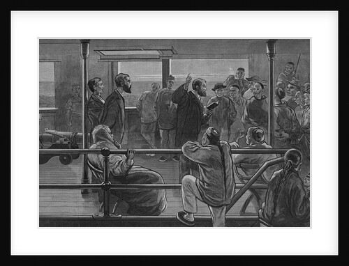 Sunday service on board a pacific mail steamship by Felix Regamy