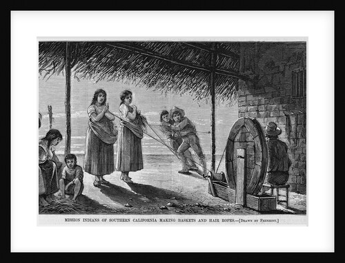 Mission Indians of Southern California Making Baskets and Hair Ropes by Paul Frenzeny
