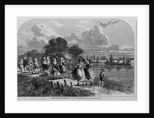 Coming from church - scene on the bayou lafourche by A. R. Waud