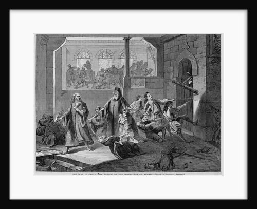 The war in Crete - the attack on the monastery of Arcadi. From an original sketch by Anonymous
