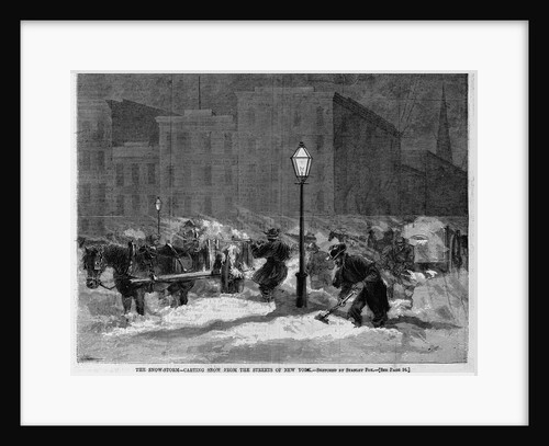 The snow-storm - carting snow fromt he streets of New York by Stanley Fox
