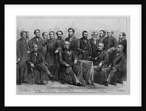 Mr. George Peabody and the board of trustees of the Peabody Educational Fund. From photograph by Br
