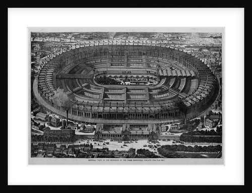 General view of the exterior of the Paris Industrial Palace by Anonymous
