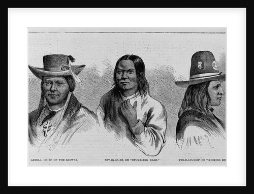 Altela, Chief of the Kiowas. Set-Im-Ga-Er, or "Stumbling Bear." Ten-E-Au-Coop, or "Kicking Bird" by Anonymous