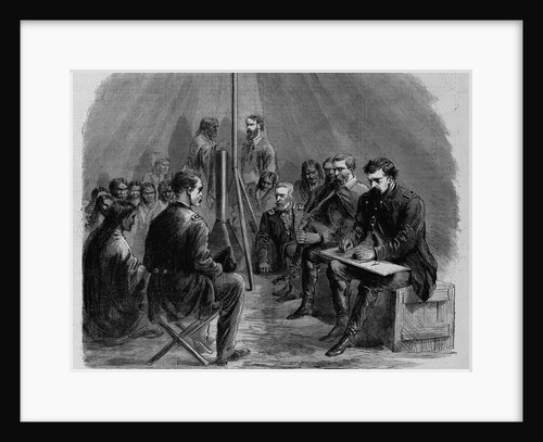Indian council at Fort Dodge, Kansas, between General Hancock and the Kiowa Chiefs by Anonymous