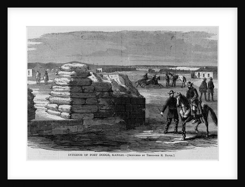 Interior of Fort Dodge, Kansas by Theodore R. Davis