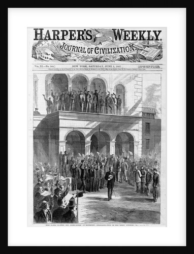 Jeff David leaving the court-house at Richmond - demonstration of the rebel citizens by Anonymous