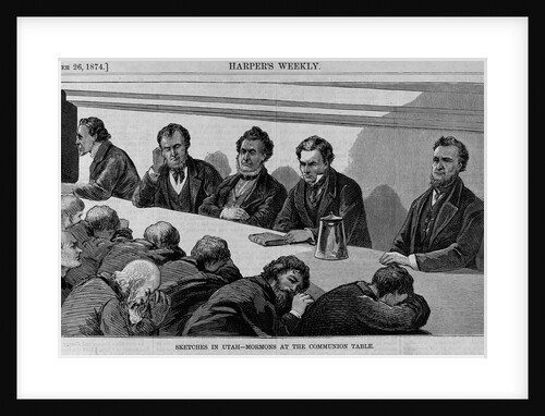 Sketches in Utah-Mormons at the Communion Table by Anonymous