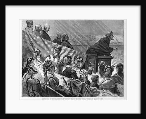 Sketches in Utah-Brigham Young's Wives in the Great Mormon Tabernacle by Anonymous