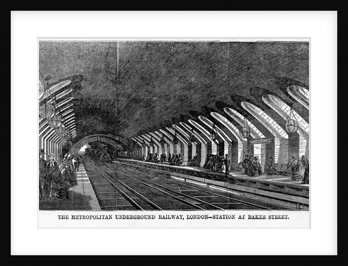 The Metropolitan Underground Railway, London-Station at Baker Street by Anonymous