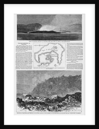 Magazine Illustrations of the Eruption at Santorin Published in Harper's Weekly by Anonymous