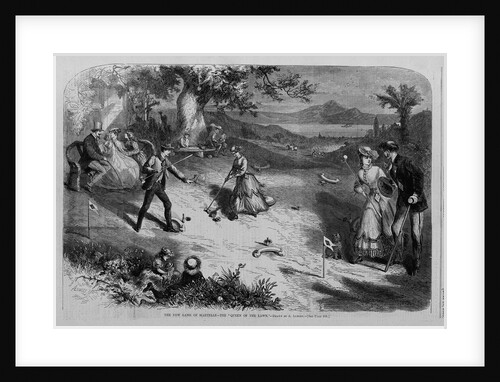 The new game of Martelle - the "Queen of the Lawn." Drawn by A. Lumley
