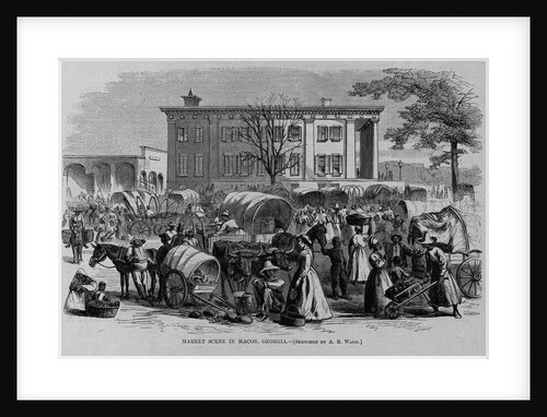 Market scene in Macon, Georgia by A. R. Waud