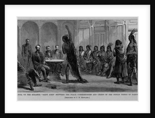 Council on the steamer "Saint John" between the peace commissioners and chiefs of the indian tribes by Anonymous