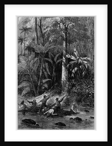 Surveying in Central America for a railroad across the Isthmus of Nicaragua - floating down the Rama by Anonymous