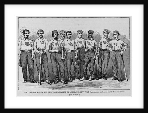 The champion nine of the union base-ball club of Morrisania, New York. Photographed by Grotecloss