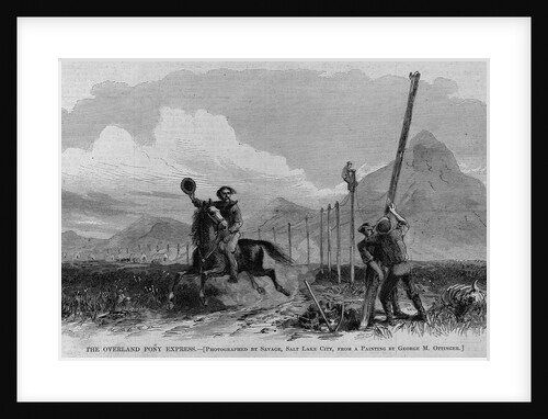 The overland pony express. Photographed by Savage, Salt Lake City, from a painting by George M. Ott
