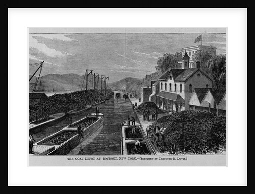 The coal depot at Rondout, New York by Theodore R. Davis