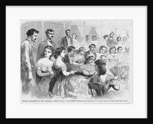 Sunday Amusements in New Orleans - A Creole Night at the French Opera House by Alfred B. Waud
