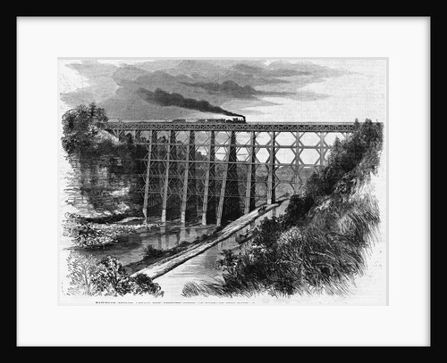 Railroad Bridge Across the Genesee River at Portage, New York by Anonymous