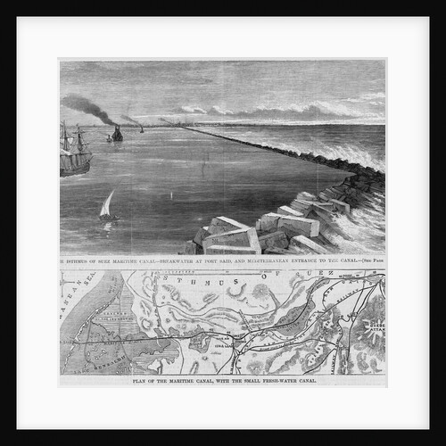 The Isthmus of Suez Maritime Canal - Breakwater at Port Said, and Mediterranean Entrance to the Canal by Anonymous