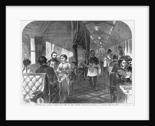 Interior of a Palace Hotel Car Used on the Pacific Railroad by Anonymous