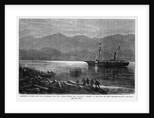 Landing of Men and War Material for the Cubans From the Steamer "Perrit" in the Bay of Nipe by Anonymous