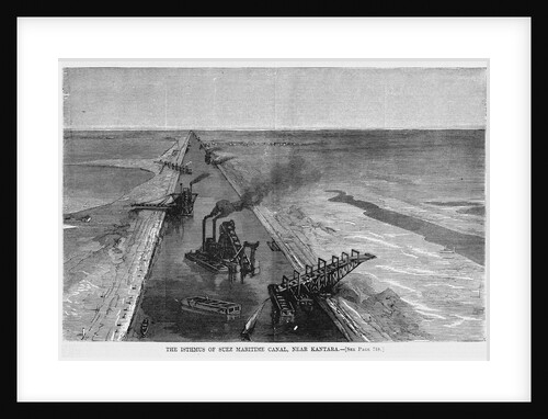 The Isthmus of Suez Maritime Canal, Near Kantara by Anonymous