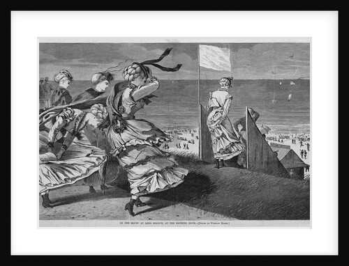 On the bluff at Long Branch, at the bathing hour by Winslow Homer