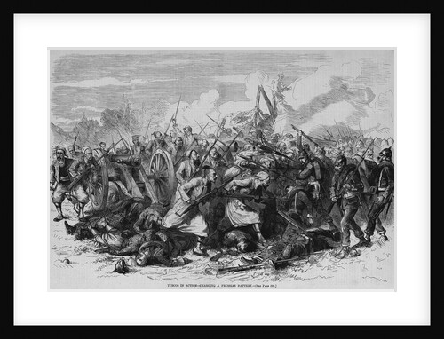 Turcos in action - charging a Prussian battery by Anonymous
