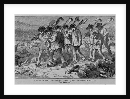 A burying party of French peasants on the field of battle by Anonymous