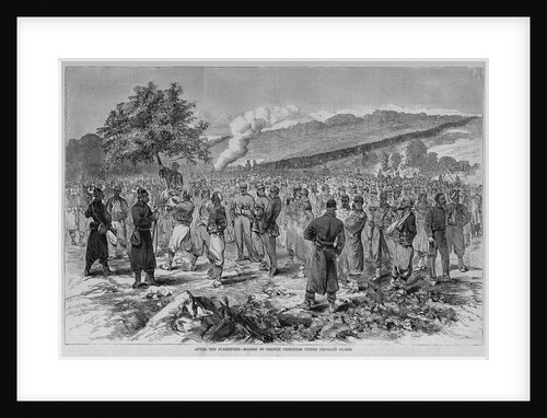 After the surrender - masses of french prisoners under Prussian guard by Anonymous