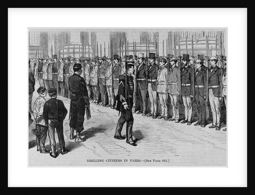 Drilling citizens in Paris by Anonymous