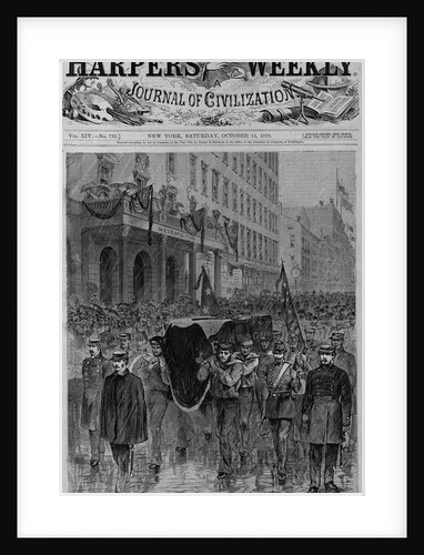 The farragut obsequies - the funeral procession passing up Broadway by Theo. R. Davis