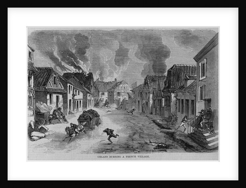Uhlans burning a french village by Anonymous