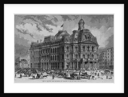 View of the New York post-office, now erecting in the City Hall Park by Anonymous