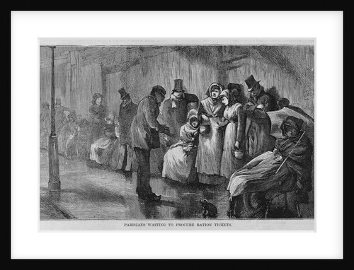 Parisians waiting to procure ration tickets by Anonymous