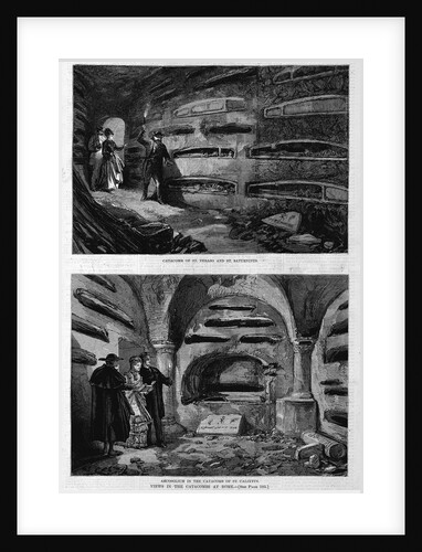 Catacomb of St. Thraso and St. Saturninus. Arcosolium in the Catacomb of St. Calixtus. Views in the by Anonymous