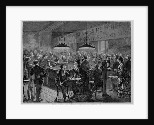 Playing Pool in a Paris Cafe in Aid of the Territorial Liberation Fund by Anonymous