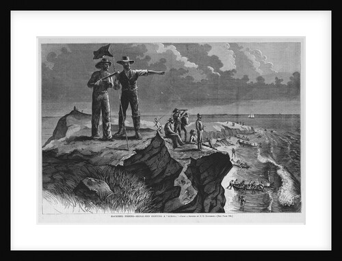 Mackerel Fishing - Signal Men Sighting a "School" by Anonymous