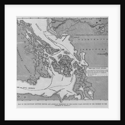 Map of the Boundary Between British and American Territory on the Pacific Coast, Settled by the Deci by Anonymous