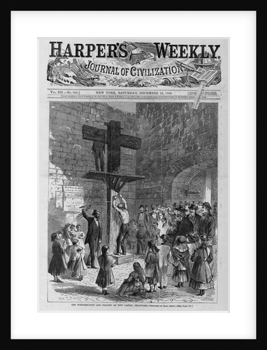 The whipping-post and pillory at New Castle, Deleware by Earl Shinn