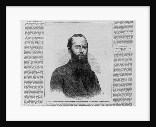 H. Rives Pollard, Assassinated November 24, 186 by C. R. Rees & Co