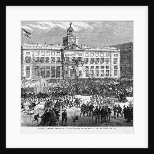 Scenes in Madrid before the public offices in the Puerta Del Sol by Anonymous