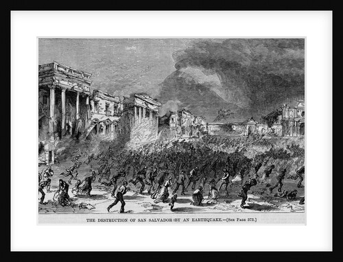 The destruction of San Salvador by an earthquake by Anonymous